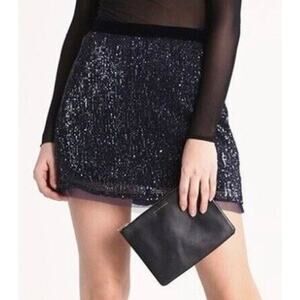 NWT Free People Wild Child Slate Sequin Mini Skirt 4 Sabrina Carpenter